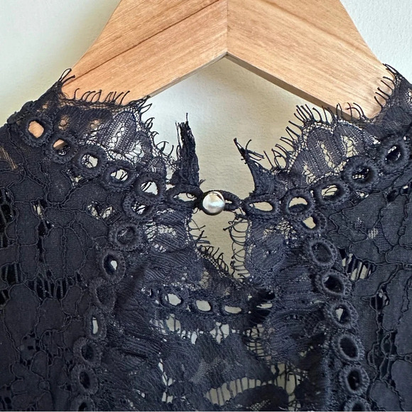 NWT Free People Party Small Cherie Black Lace Mini Dress Wedding Cocktail New S - Picture 10 of 12